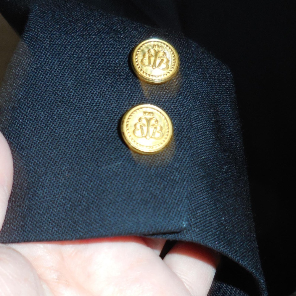 VTG‎ Brooks Brothers Brooksease Navy Blue Wool Blazer Gold Buttons 41 Long - Picture 7 of 9